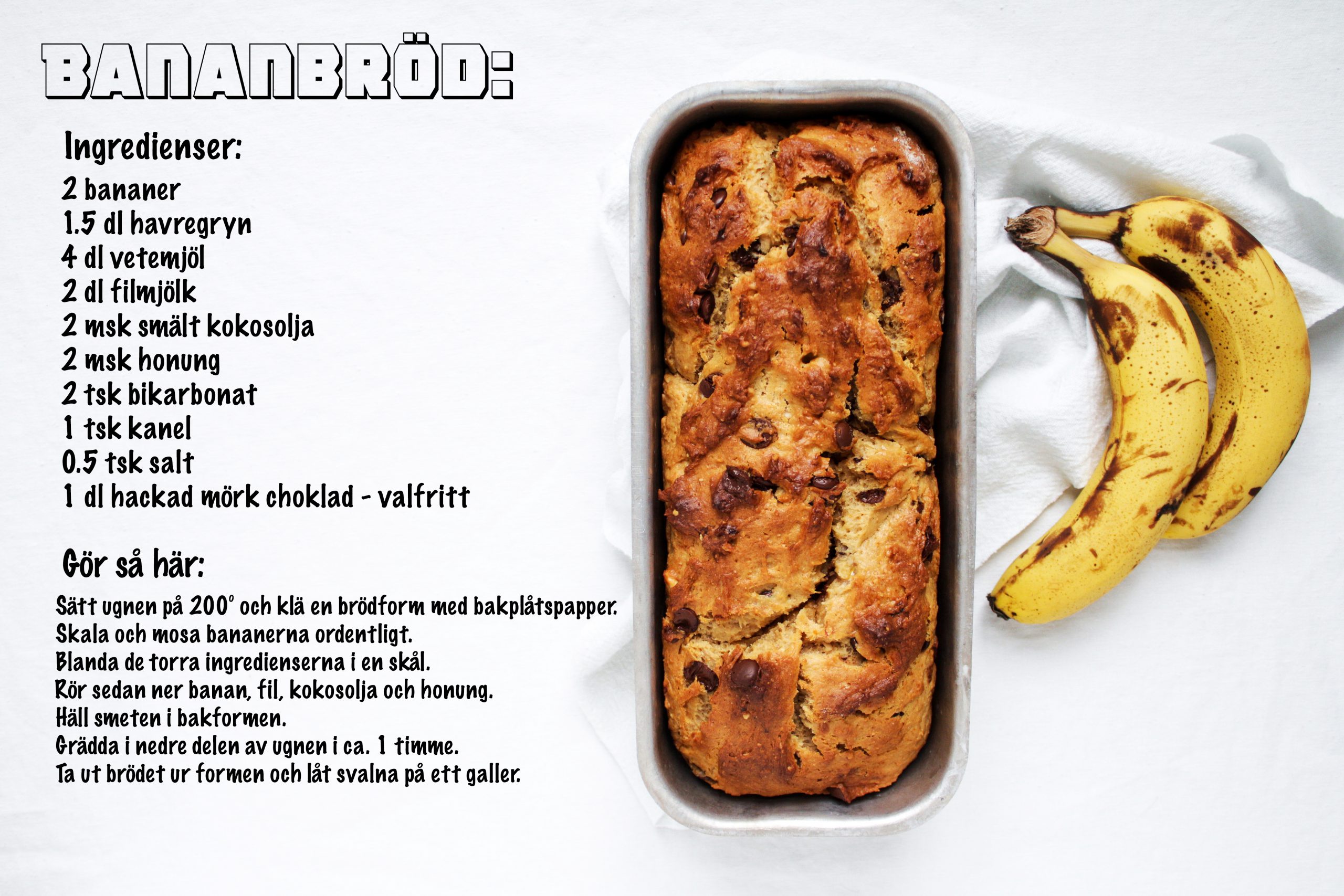 Bananbröd – Recept