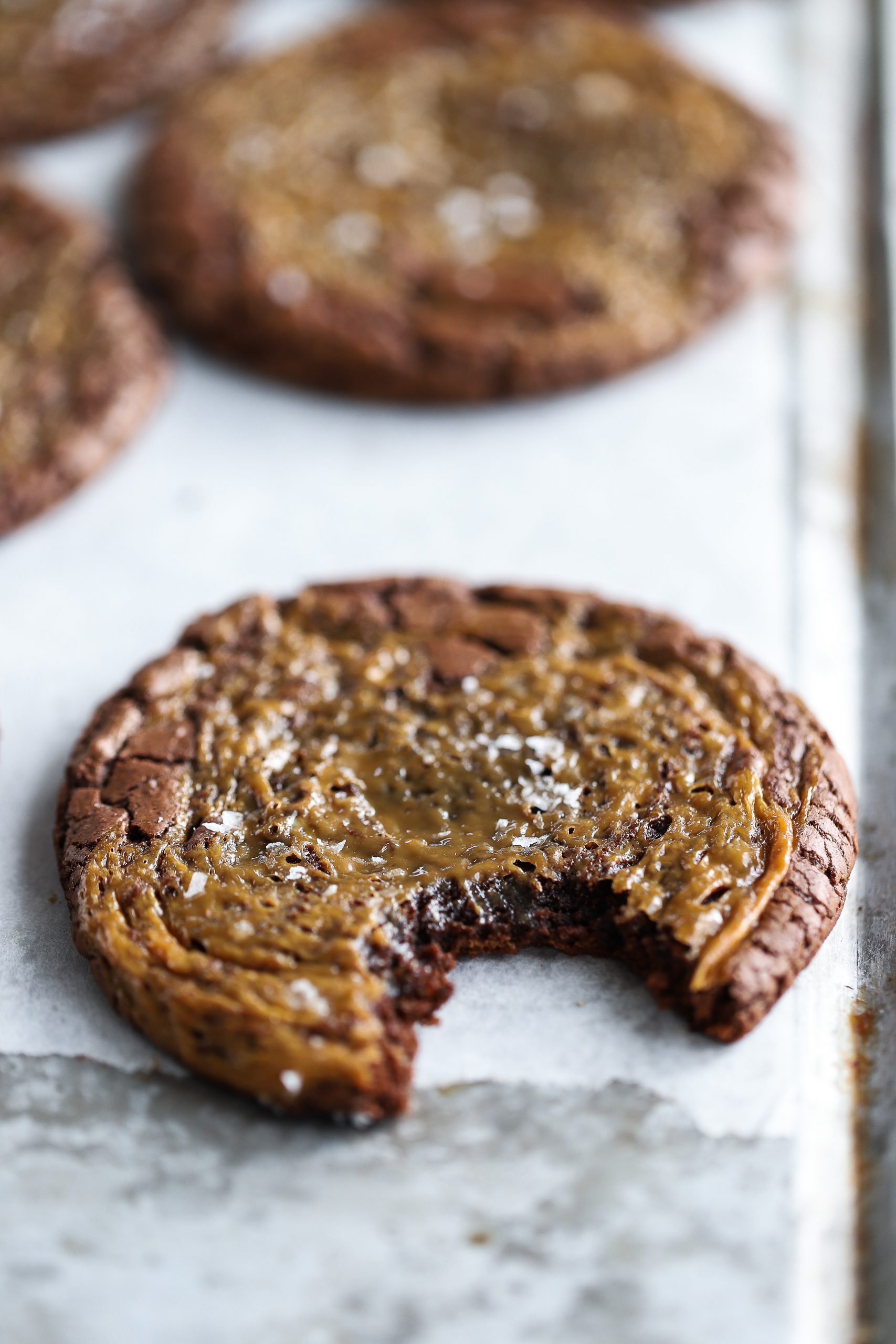 Brownie cookies med salt kola